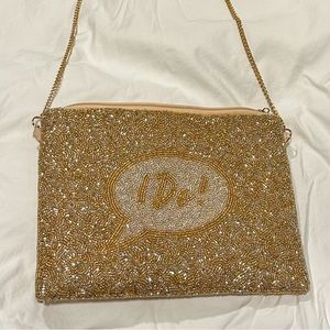 I do! | Gold beaded Bridal Purse | Versona | Over the Shoulder or Crossbody